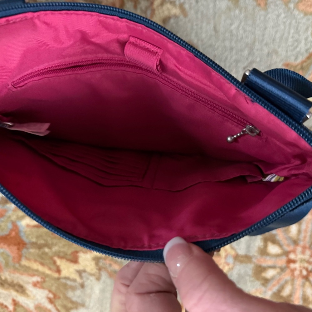 BAGGALLINI Striped Crossbody Purse/Handbag/Travel Organizer - Picture 5 of 12